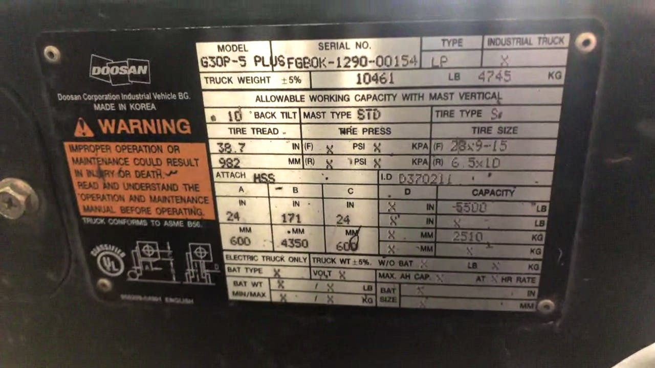 Doosan G30P-5
