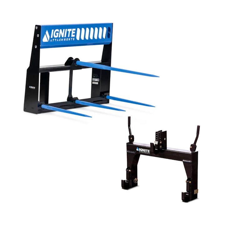 Ignite Attachments Combo Bale Spear & Quick Hitch Bundle