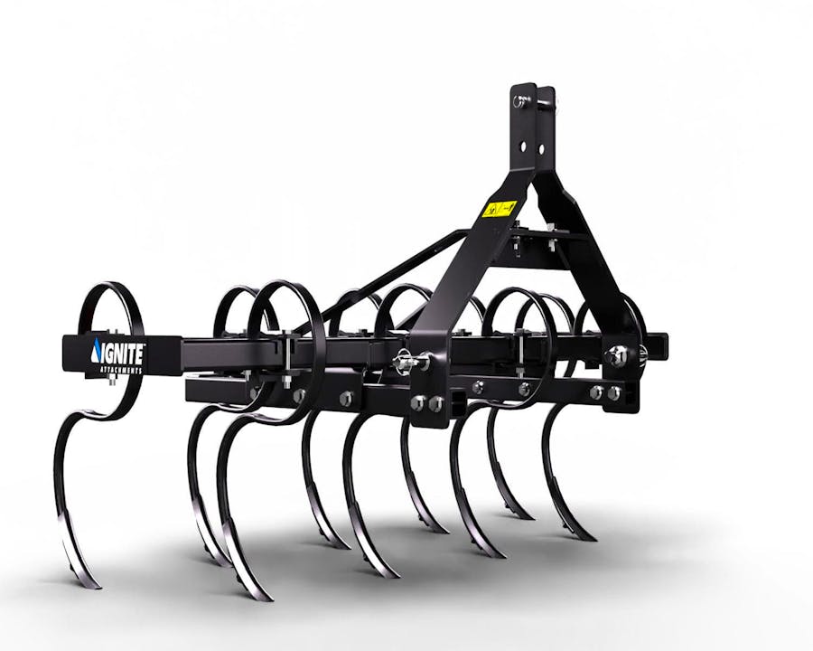 Ignite Attachments 62-Inch 3-Point Cultivator for Tractors