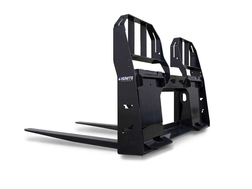 Ignite Attachments 48-Inch Severe Duty Pallet 5.5K Fork and Frame Combo