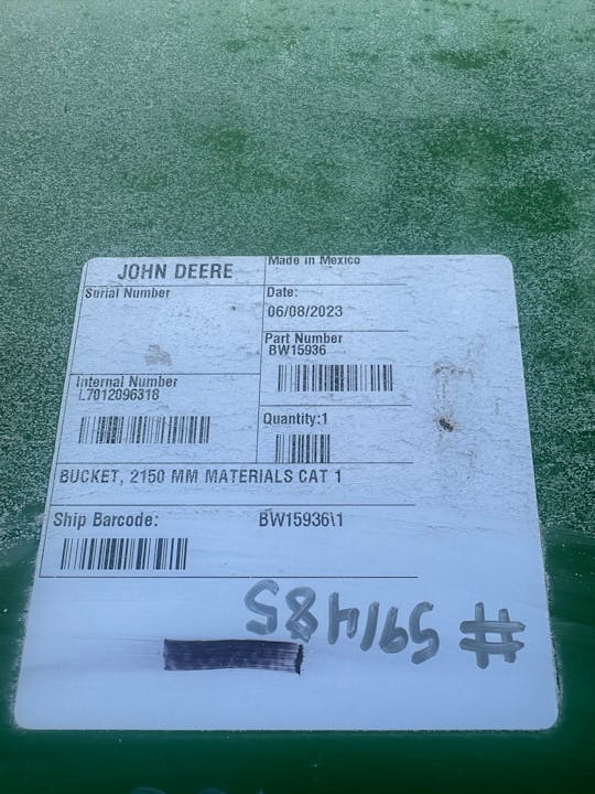 John Deere BW15936 85IN Bucket