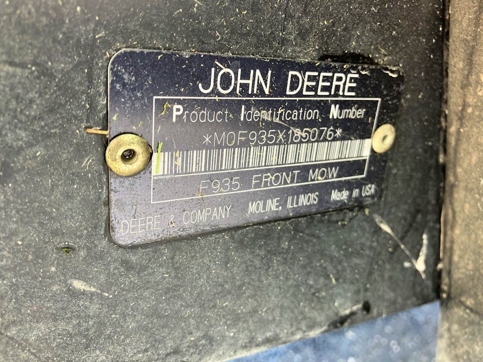 John Deere F935