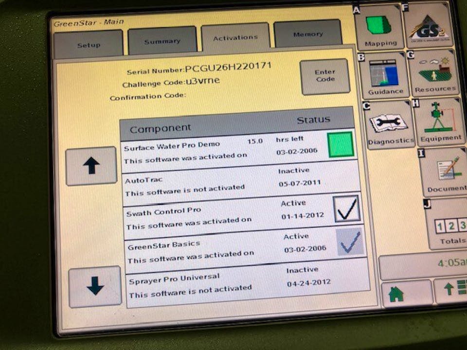John Deere 2600 Display