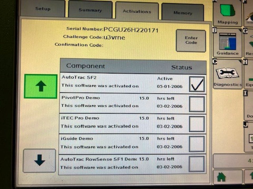 John Deere 2600 Display