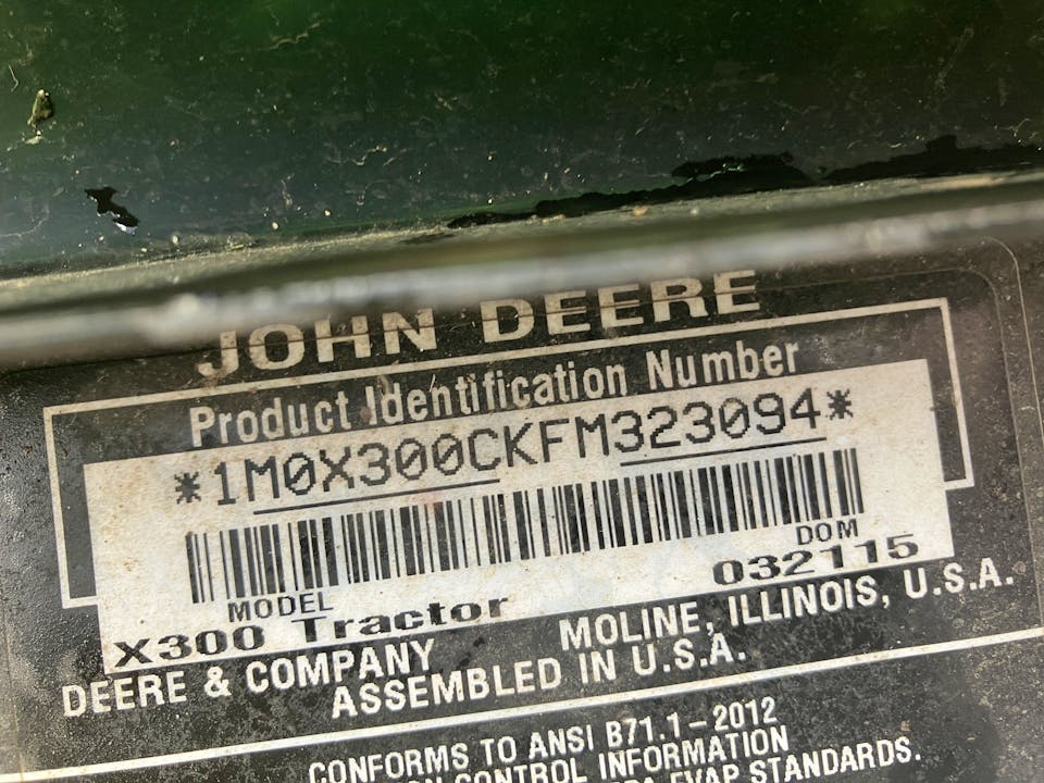 John Deere X300