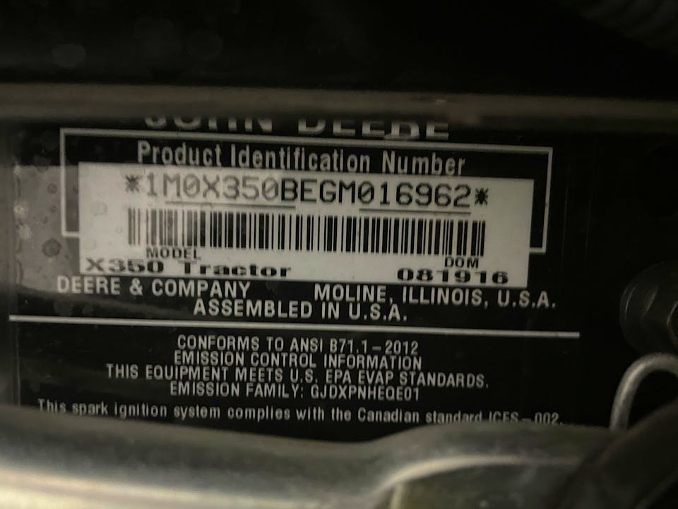 John Deere X350
