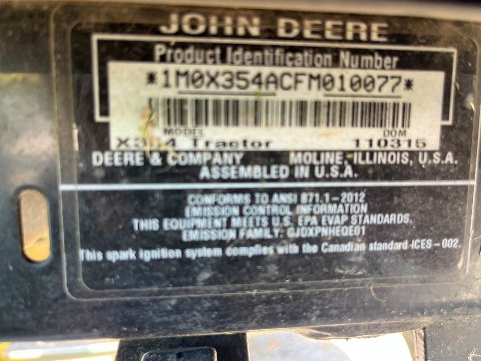 John Deere X354