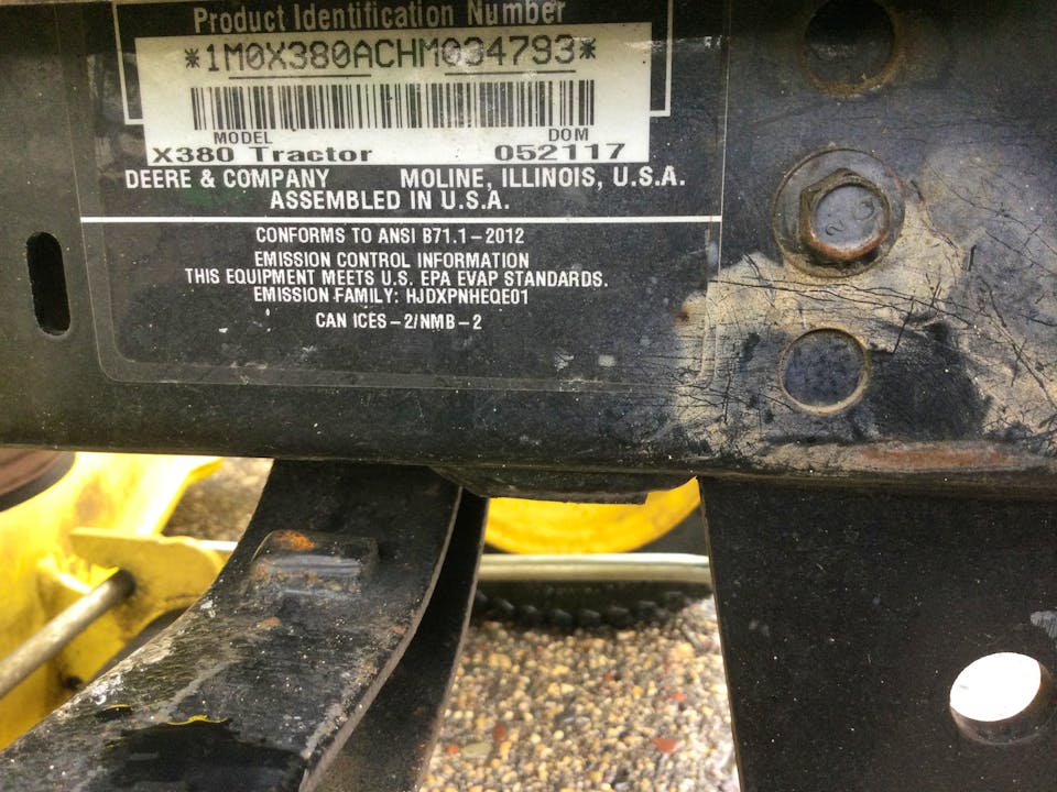 John Deere X380