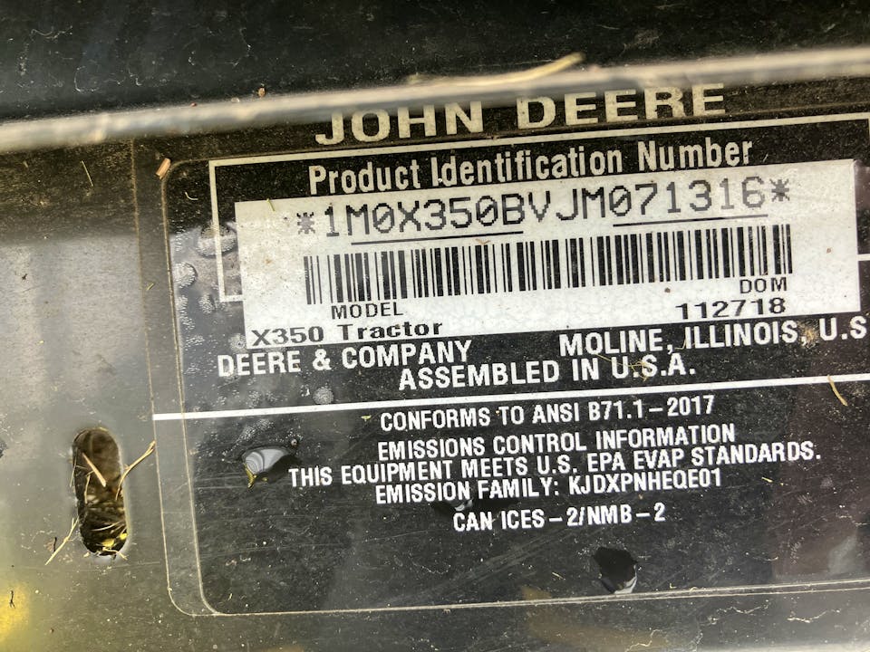 John Deere X350