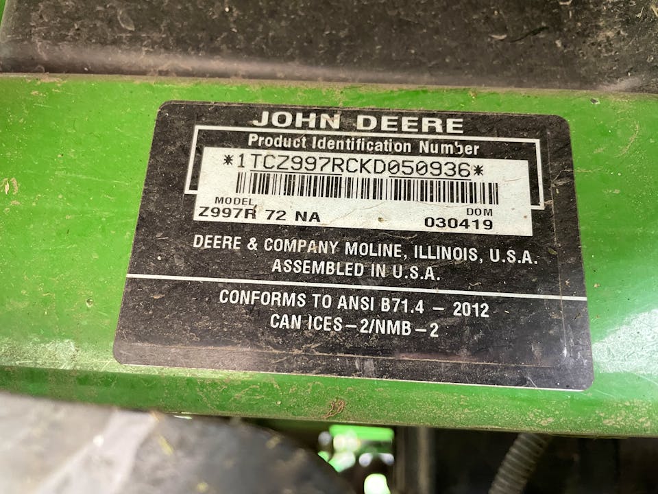 John Deere Z997R
