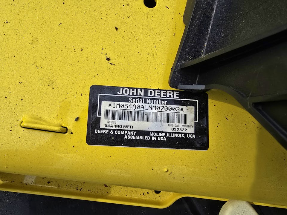 John Deere 54A Mower deck