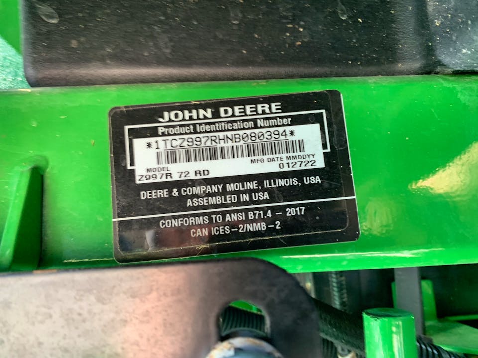 John Deere Z997R