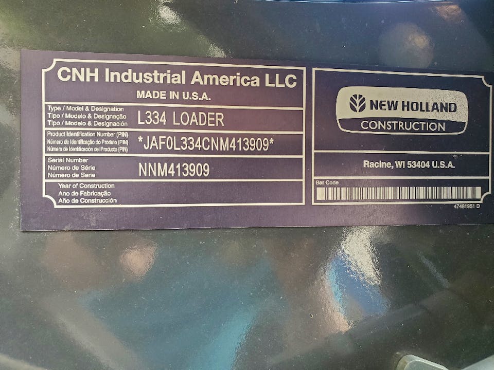 NEW HOLLAND L334