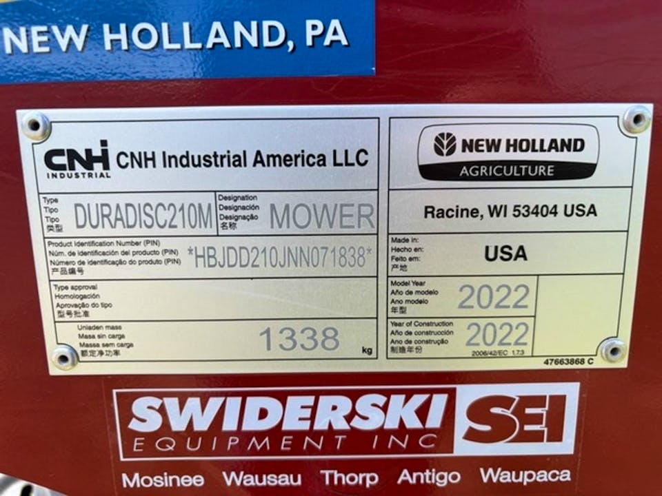 New Holland DURADISC 210M