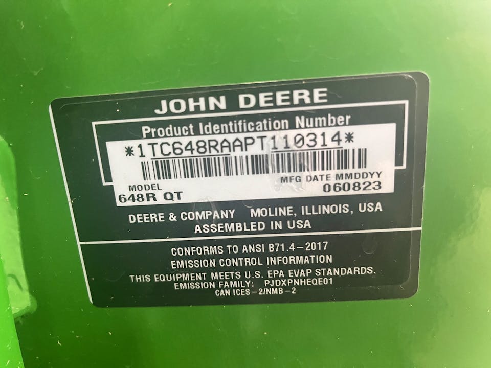 John Deere 648R