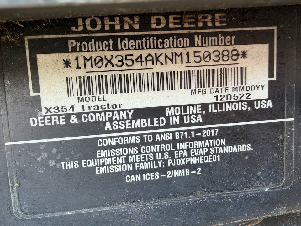 John Deere X354