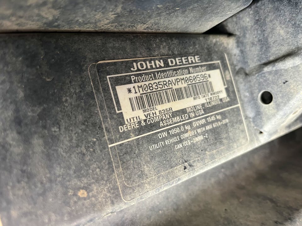 John Deere XUV835R