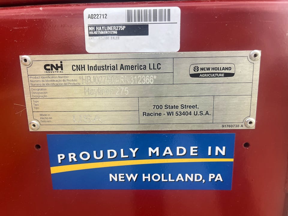 New Holland Hayliner 275