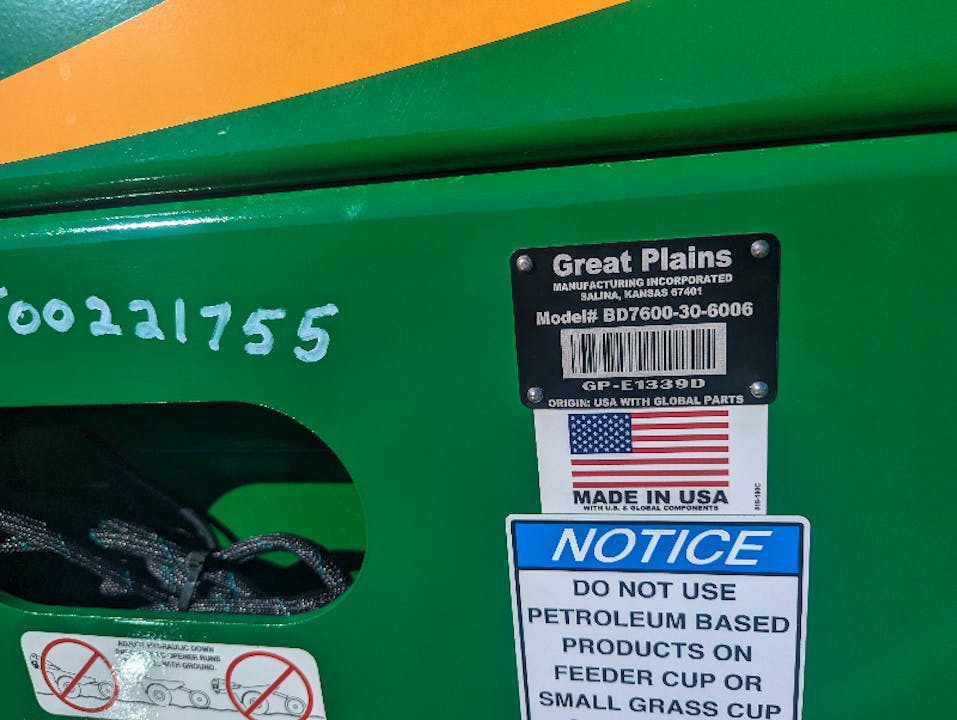 GREAT PLAINS BD7600-30-6006