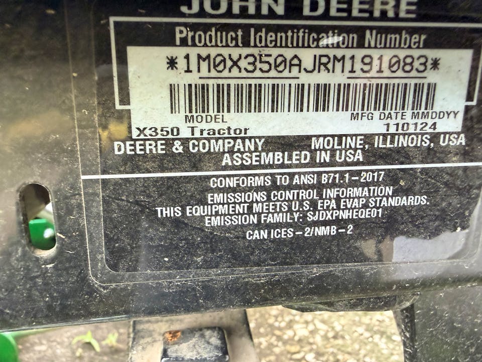 John Deere X350