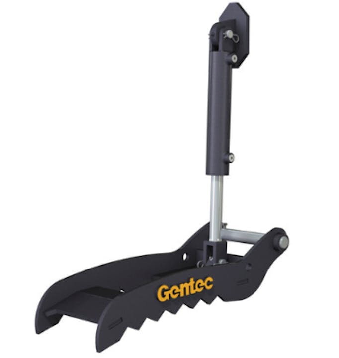 Gentec Hydraulic Pin-On Thumb for 4,000lbs to 9,900lbs Excavator - 2 Tines